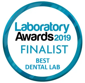 Laboratory Awards 2019 finalist Best Dental Lab badge Chrome Cast