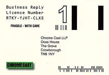 Chrome Cast Dental Laboratory free 1st class postage labels